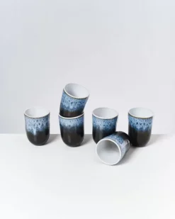 Motel a Miio Alcachofra 6Er Set Becher Gros Schwarz| 6 Teilige Sets