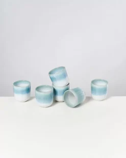 Motel a Miio Alcachofra 6Er Set Becher Klein Grunblau| Tassen & Becher Sets