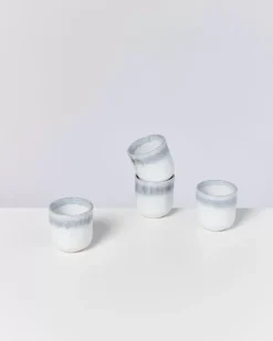 Motel a Miio Alcachofra 4Er Set Becher Klein Graublau| 4 Teilige Sets