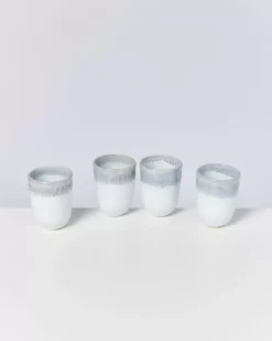 Motel a Miio Alcachofra 4Er Set Becher Gros Graublau| 4 Teilige Sets
