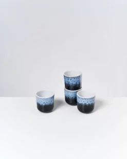 Motel a Miio Alcachofra 4Er Set Becher Klein Schwarz| 4 Teilige Sets
