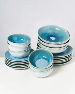 Motel a Miio Alcachofra Grunblau - 24 Teiliges Set| Geschirr Sets