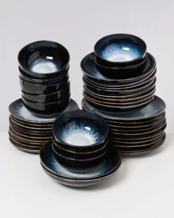 Motel a Miio Alcachofra Schwarz - 40 Teiliges Set| Geschirr Sets