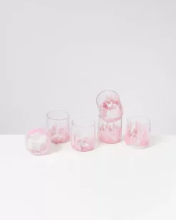 Motel a Miio Alegria 6Er Set Glas Klein Big Drops Rosa| Gläser
