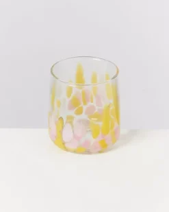 Motel a Miio Alegria 4Er Set Glas Klein Big Drops Rosa Gelb| Gläser