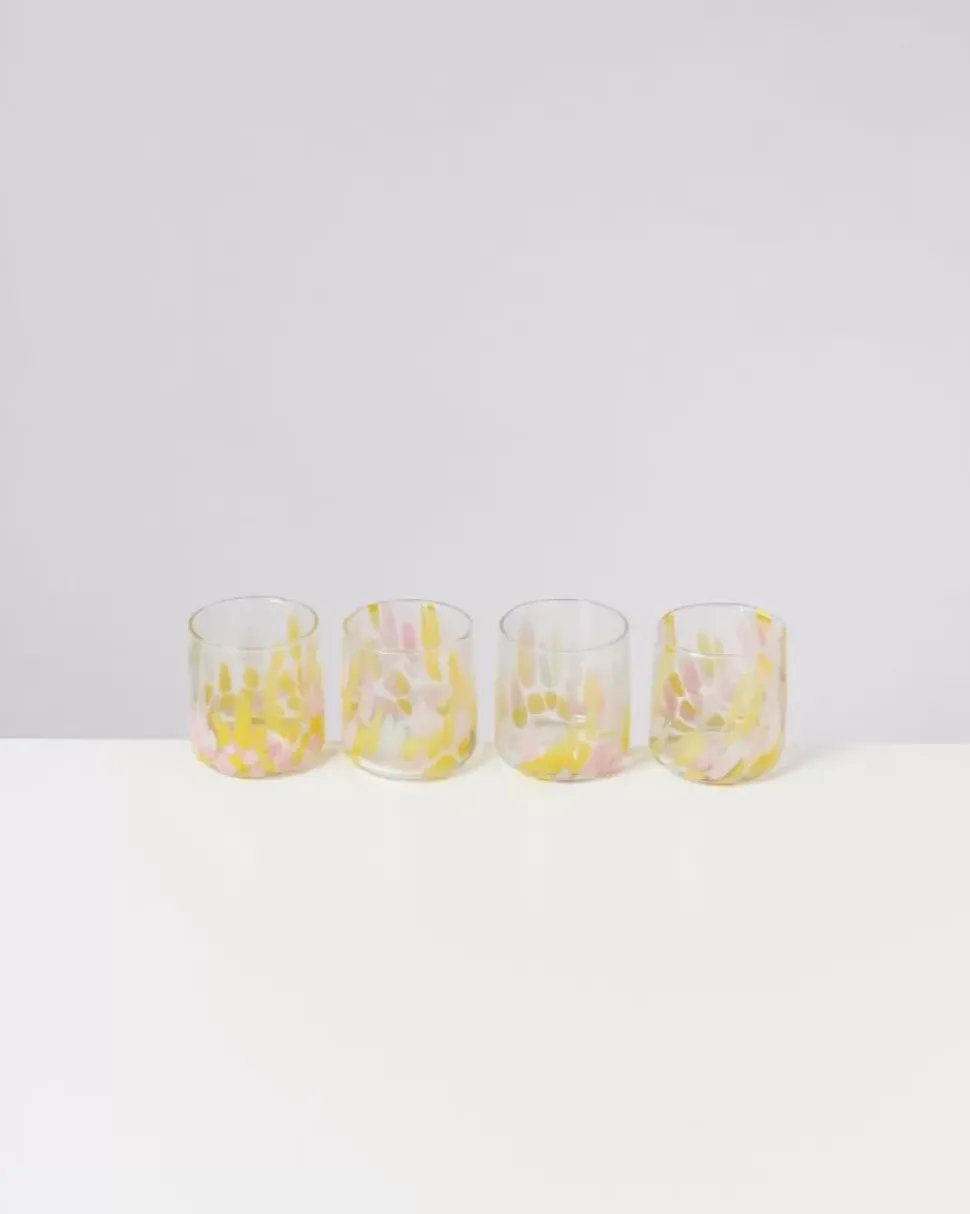 Motel a Miio Alegria Glas Klein Big Drops Rosa Gelb| Gläser