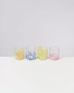 Motel a Miio Alegria Glas Klein Big Drops Rosa Gelb| Gläser