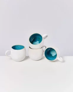 Motel a Miio Areia 4Er Set Tasse Gros Aqua| 4 Teilige Sets