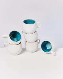 Motel a Miio Areia 6Er Set Tasse Gros Aqua| Tassen & Becher Sets
