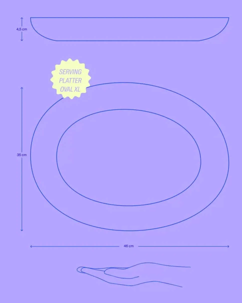 Motel a Miio Areia Servierplatte Oval Xl Sand| Servierplatten