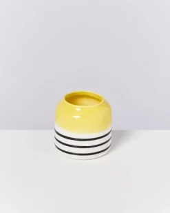 Motel a Miio Bebe Vase Gelb Schwarz Gestreift| Bebe