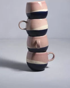 Motel a Miio Bica 4Er Set Tasse Gros Pink Navy Cream| Tassen & Becher Sets
