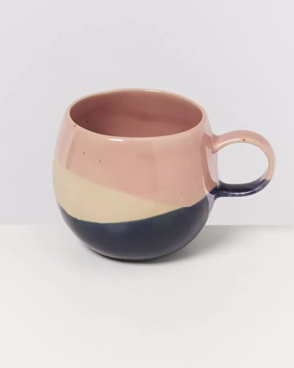 Motel a Miio Bica Tasse Gros Pink Navy Cream| Tassen & Becher