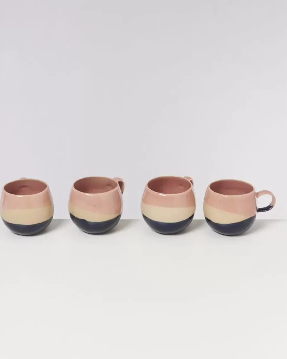 Motel a Miio Bica Tasse Gros Pink Navy Cream| Tassen & Becher