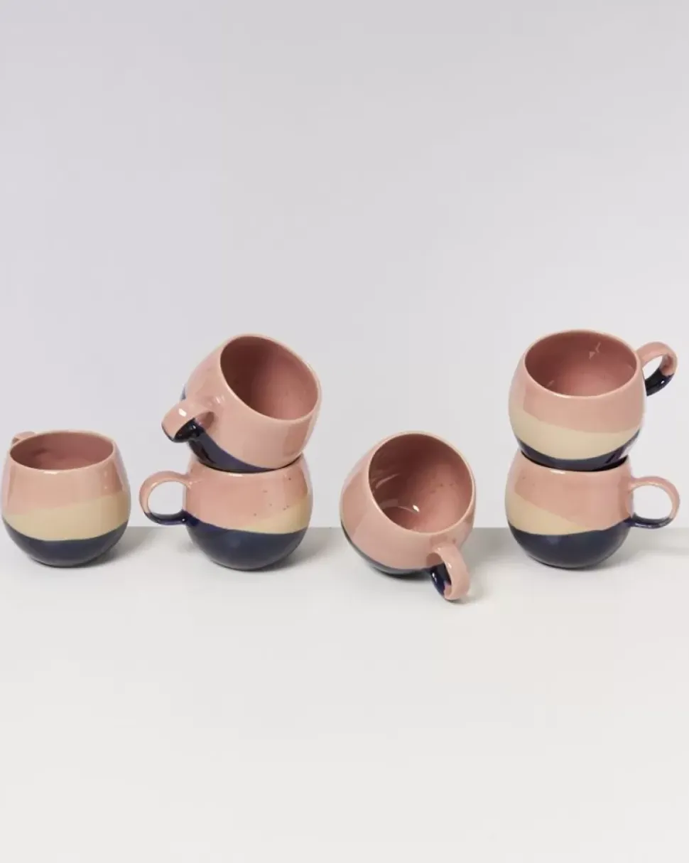 Motel a Miio Bica Tasse Gros Pink Navy Cream| Tassen & Becher