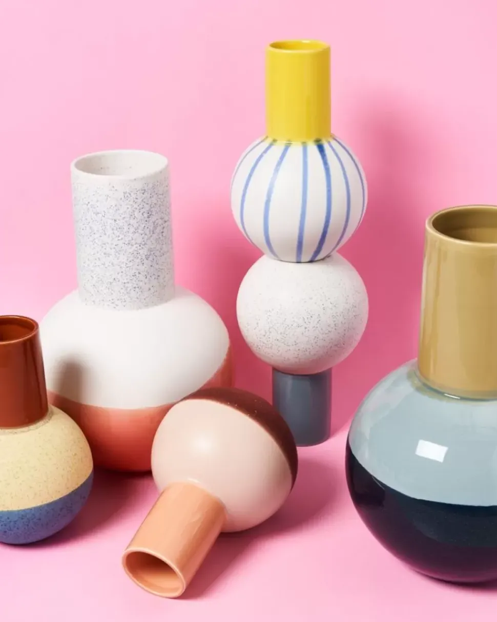Motel a Miio Bola Vase L Grun Mint Navy| Bola L