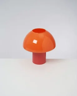 Motel a Miio Cogumelo Glaslampe Orange Rot| Lampen