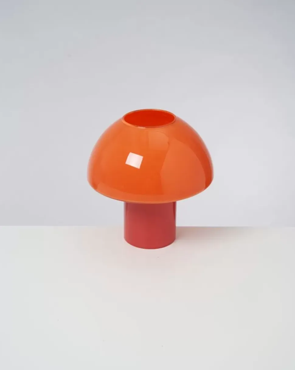 Motel a Miio Cogumelo Glaslampe Orange Rot| Lampen