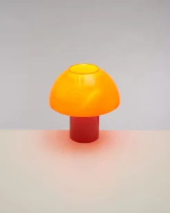 Motel a Miio Cogumelo Glaslampe Orange Rot| Lampen