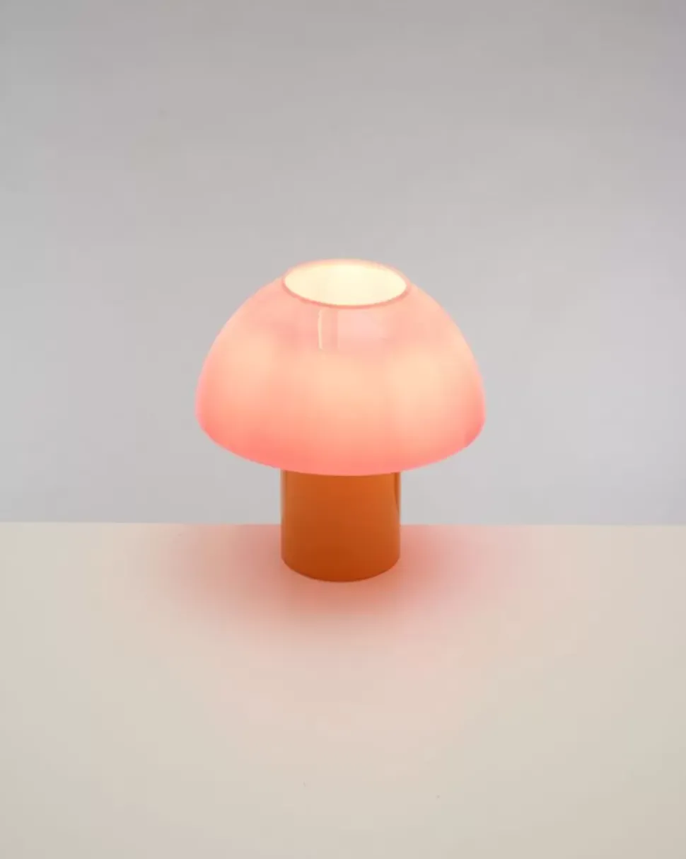Motel a Miio Cogumelo Glaslampe Rosa Gelb| Lampen