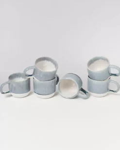 Motel a Miio Coimbra 6Er Set Teetasse Graublau| 6 Teilige Sets