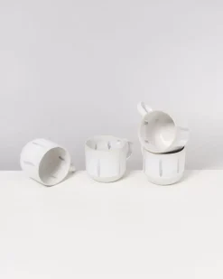 Motel a Miio Coimbra 4Er Set Teetasse Weis Blau| Tassen & Becher