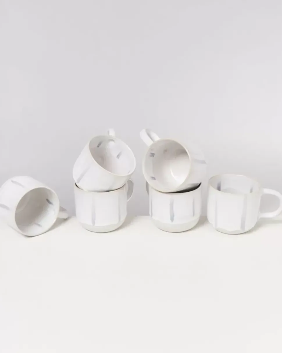 Motel a Miio Coimbra 6Er Set Teetasse Weis Blau| Tassen & Becher