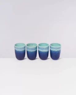 Motel a Miio Copa Alto 4Er Set Becher Gros Turkis| 4 Teilige Sets