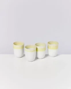 Motel a Miio Copa Alto 4Er Set Becher Gros Gelb| Tassen & Becher Sets