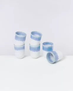 Motel a Miio Copa Alto 6Er Set Becher Gros Blau Weis| Tassen & Becher
