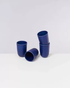 Motel a Miio Copa Alto 4Er Set Becher Gros Dunkelblau| 4 Teilige Sets