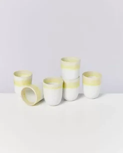 Motel a Miio Copa Alto 6Er Set Becher Gros Gelb| 6 Teilige Sets