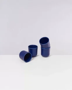 Motel a Miio Copa Alto 4Er Set Becher Klein Dunkelblau| 4 Teilige Sets