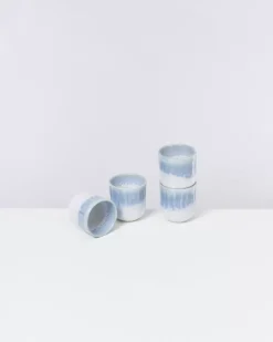 Motel a Miio Copa Alto 4Er Set Becher Klein Blau Weis| 4 Teilige Sets