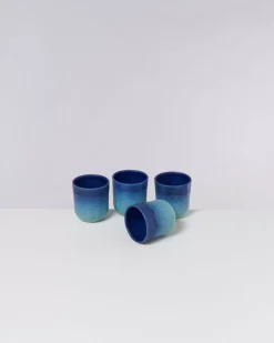 Motel a Miio Copa Alto 4Er Set Becher Klein Blau Turkis| Tassen & Becher Sets