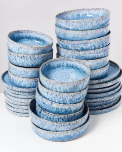 Motel a Miio Cordoama Blau Gesprenkelt - 32 Teiliges Set| 32 Teilige Sets