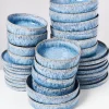 Motel a Miio Cordoama Blau Gesprenkelt - 32 Teiliges Set| Geschirr Sets