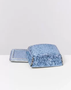 Motel a Miio Cordoama Butterdose Blau Gesprenkelt| Butterdosen