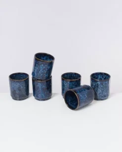 Motel a Miio Cordoama 6Er Set Becher Gros Dunkelblau| 6 Teilige Sets