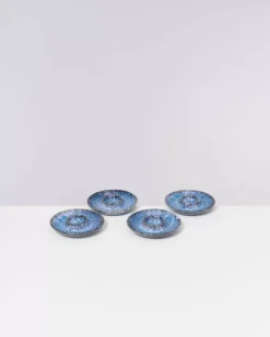 Motel a Miio Cordoama 4Er Set Eierbecher Blau Gesprenkelt| Eierbecher