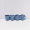 Motel a Miio Cordoama 4Er Set Tasse Gros Blau Gesprenkelt| Tassen & Becher Sets