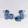 Motel a Miio Cordoama 6Er Set Tasse Gros Blau Gesprenkelt| 6 Teilige Sets