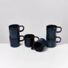 Motel a Miio Cordoama 6Er Set Tasse Gros Dunkelblau| 6 Teilige Sets