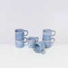 Motel a Miio Cordoama 6Er Set Tasse Klein Blau Gesprenkelt| 6 Teilige Sets