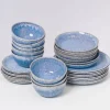 Motel a Miio Cordoama Klassik Blau Gesprenkelt - 32 Teiliges Set| 32 Teilige Sets
