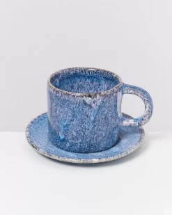 Motel a Miio Cordoama Untertasse Blau Gesprenkelt| Tassen & Becher