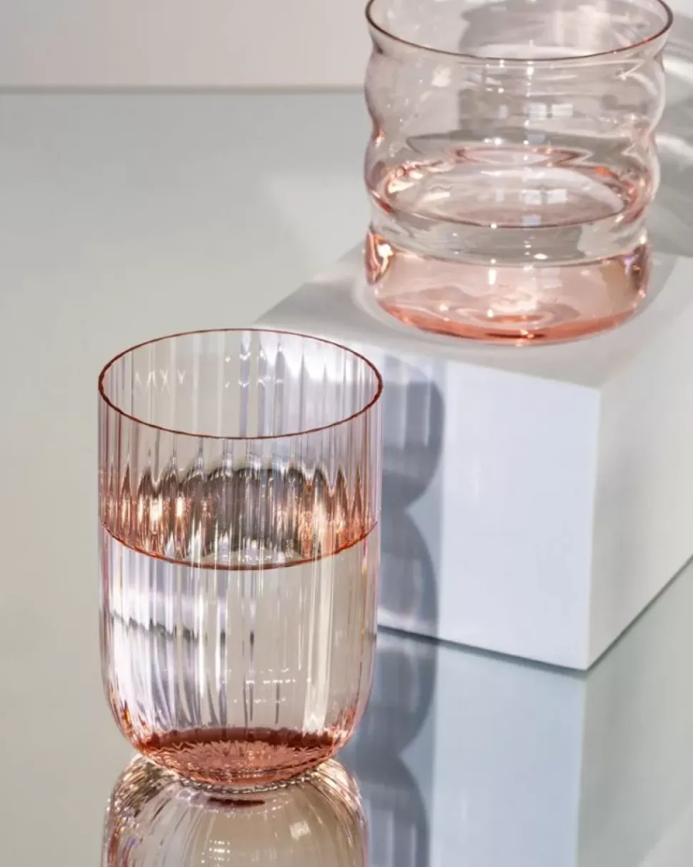 Motel a Miio Joia Glas Riffled Pink Opal| Gläser