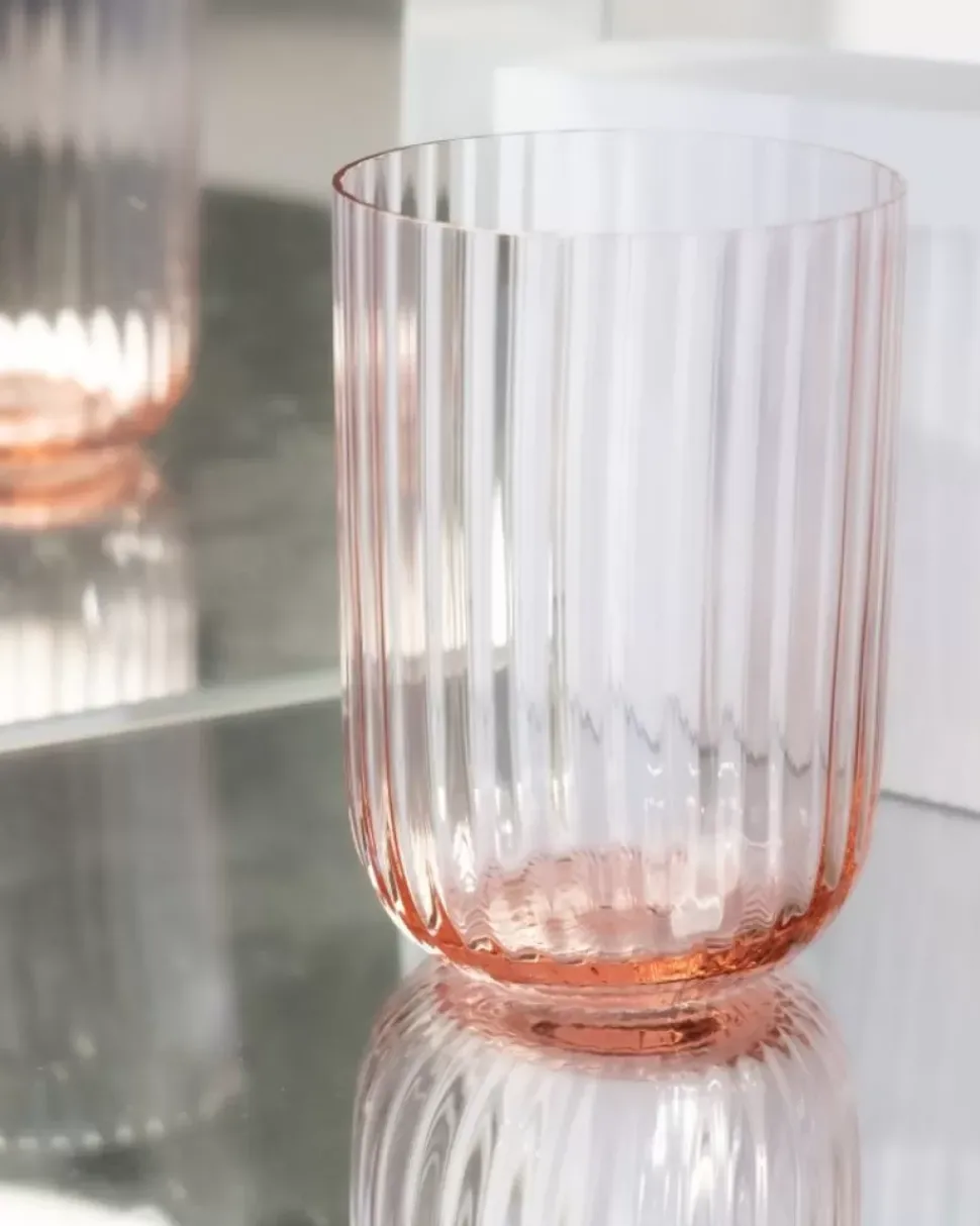 Motel a Miio Joia Glas Riffled Pink Opal| Gläser