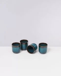 Motel a Miio Melides 4Er Set Becher Klein Oceanblue| 4 Teilige Sets