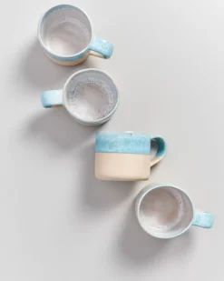 Motel a Miio Nodoa 4Er Set Tasse Blue Dipped| 4 Teilige Sets